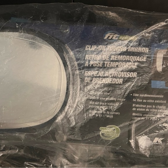 Fit System 3891 Deluxe Universal Clip-on Trailer Towing Mirror.  New - Picture 6 of 7